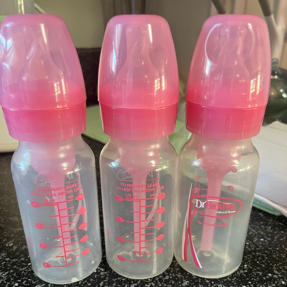 Dr. Brown's Pink Baby Bottles